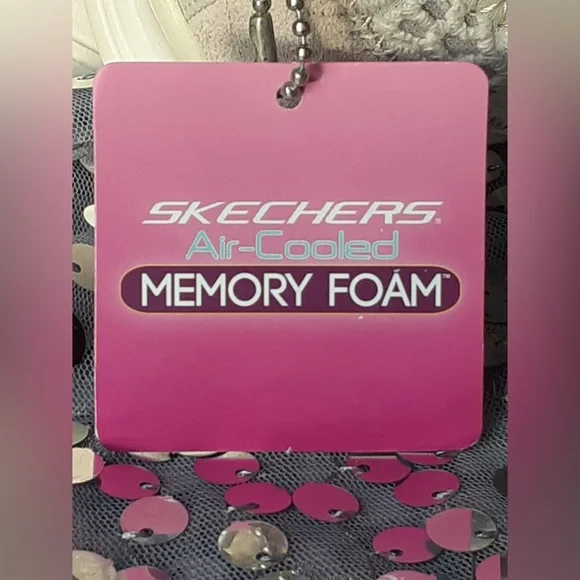 Skechers W's 7 Cream Slip-On Shoes Floral Air-cooled Memory Foam Comfort Insole - Picture 6 of 7